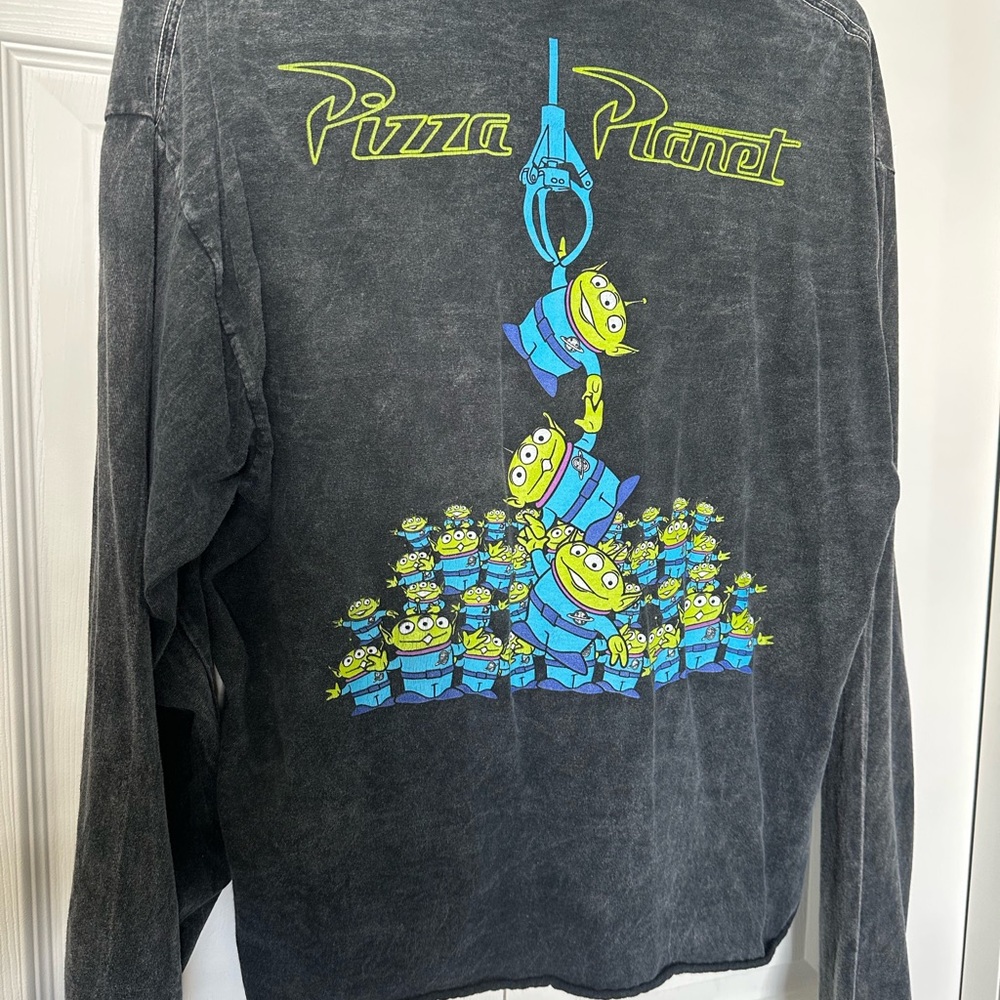 Disney Black Pizza Planet Long Sleeve Top